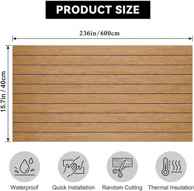 3D Wall Panels Peel and Stick – 15.74" x 236" PVC Faux Texture Wall Covering
