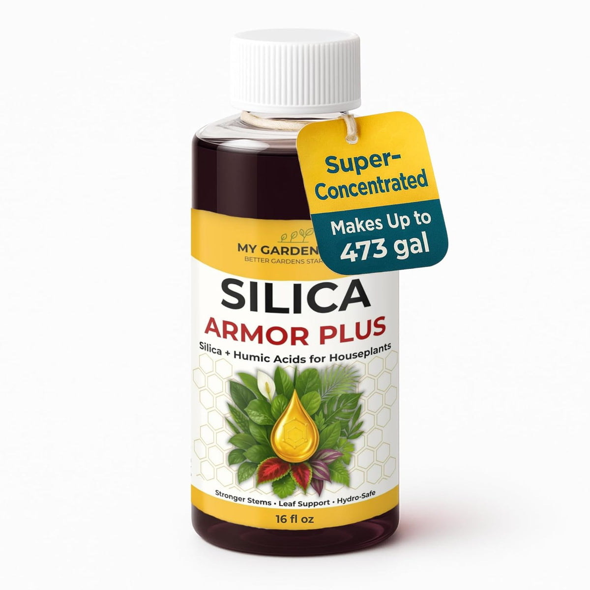 Silica for Plants with Humic Acid â Liquid Houseplant Fertilizer & Plant Food for Indoor Potted Plants â Monstera, Pothos & Tropical Indoor Plants, Water Soluble Nutrients (16 oz)