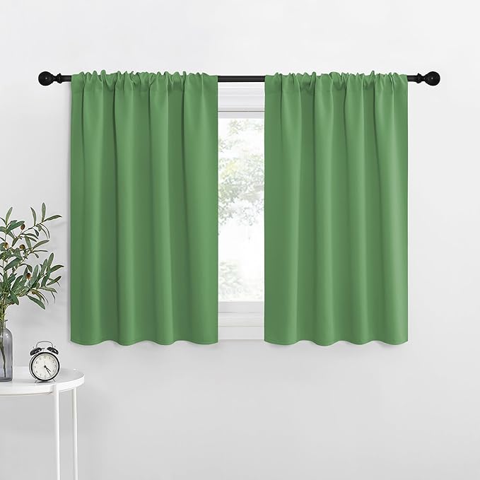 NICETOWN RV Bunk Curtains, Froest Green, 2 Panels, W42 x L30 -Inch, Kitchen