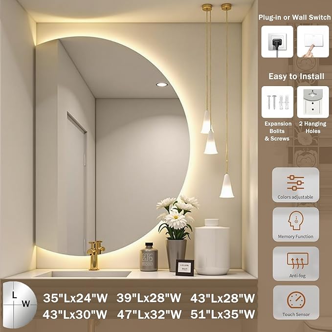 Modern Smart Anti-Fog Bathroom Mirror