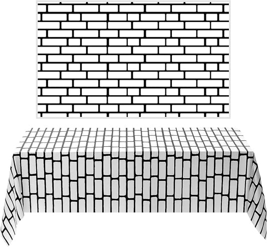 Chuangdi 2pcs 4.5 x 9 Feet Brick Wallpaper Peel and Stick Backdrop Tablecloth