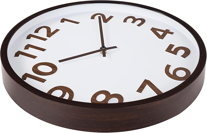 Modern Wood Farmhouse Wall Clock 16 Inch Large Vintage Wall Clocks Battery