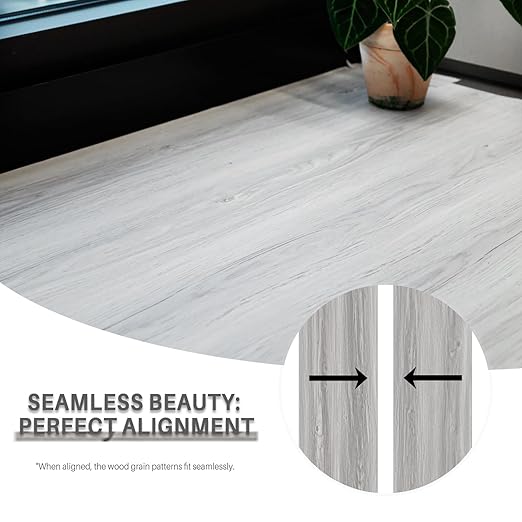 Wood Grain Peel and Stick Floor Tiles – 11.8” Width, Full Roll Length of 118" –