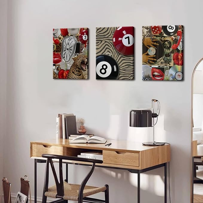 Trendy Leopard Cheetah Wall Art Set of 3