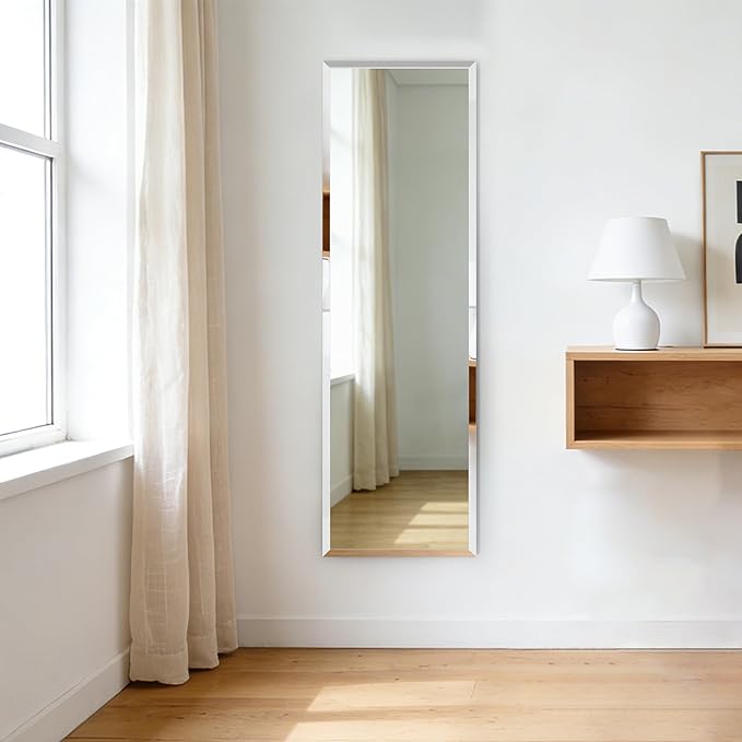 Frameless Mirror Full Length 57”x18”| Wall Mount Mirror Full Length Beveled