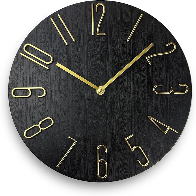 Wall Clock, Silent Clock, Wall Clocks Battery Operated， 12 inch Modern Wall