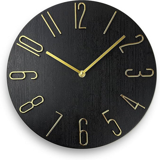 Wall Clock, Silent Clock, Wall Clocks Battery Operated， 12 inch Modern Wall