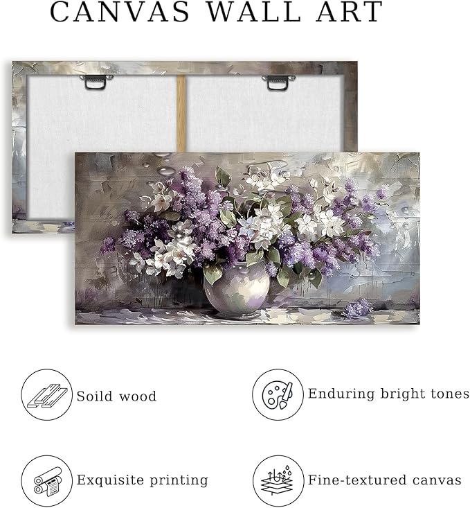 SERIMINO Large Wall Art for Living Room, Still Life Flowers Canvas Prints
