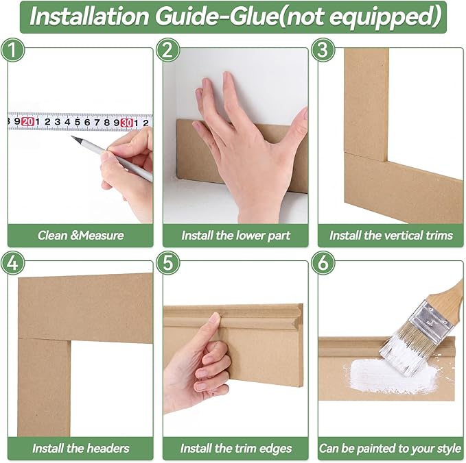 12 Pcs MDF Board and Batten Wall Panel Kits