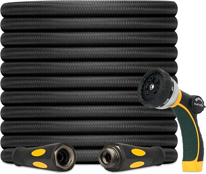 TheFitLife Garden Hose 75 ft - Heavy Duty 75ft Non-Expandable Outdoor Water Hose, Non Kinking, Lightweight, Extended Reach Without Extra Weight, 1/2 id x 75 feet