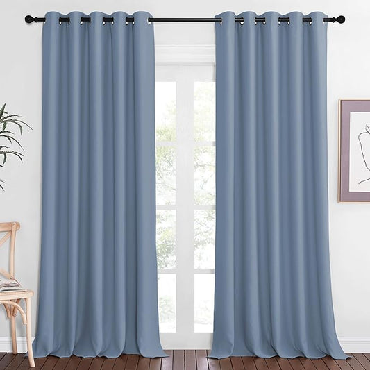 NICETOWN Blackout Doorway Curtain 90 inches Long