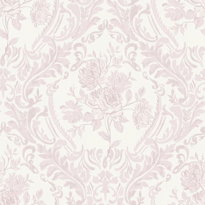 Ismoon Floral Peel and Stick Wallpaper Pink Contact Paper Boho Watercolor