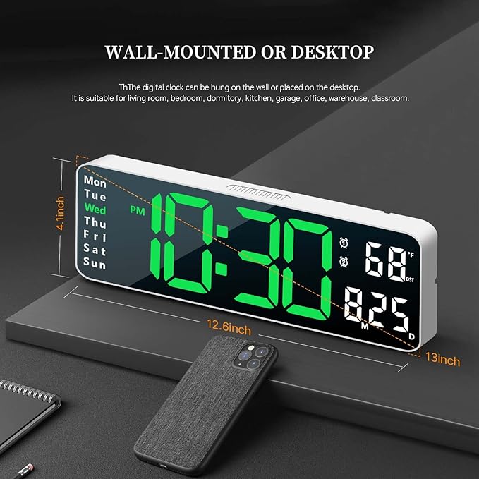 Digital Clock, Digital Wall Clock