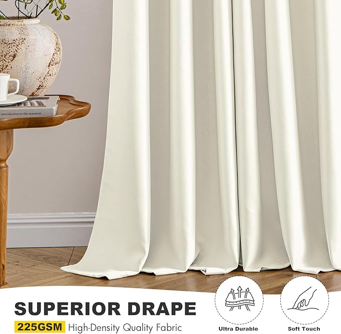 MIULEE Blackout Curtains for Bedroom Living Room 2 Panels, Thermal Insulated
