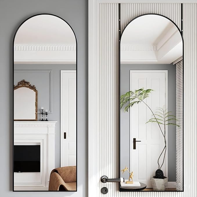Door Mirror, Arched Full Length Mirror Over The Door, Full Body Mirrors