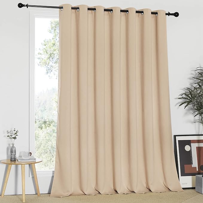 NICETOWN Sliding Door Room Divider Curtain, Privacy Thermal Window Treatment