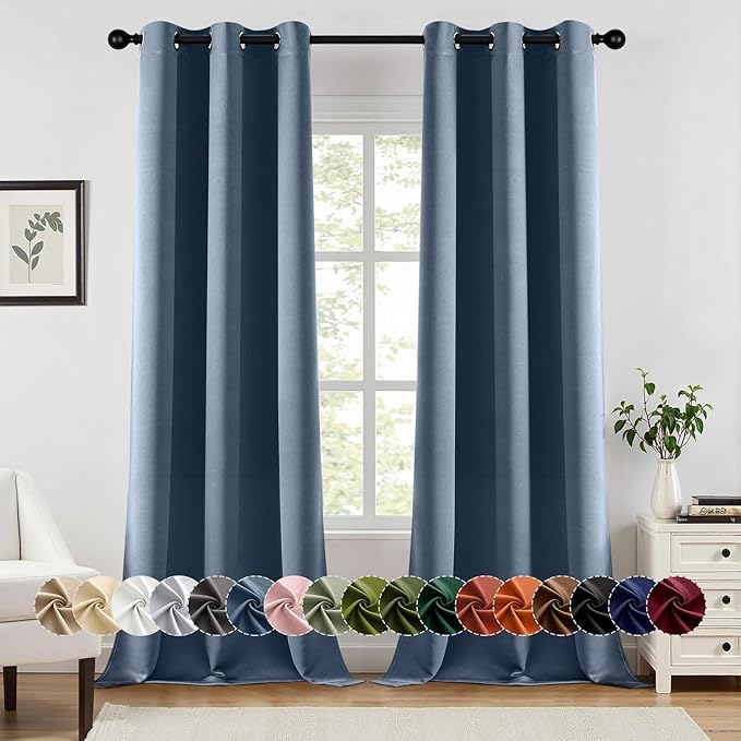 MIULEE Blackout Curtains for Bedroom Living Room 2 Panels, Thermal Insulated