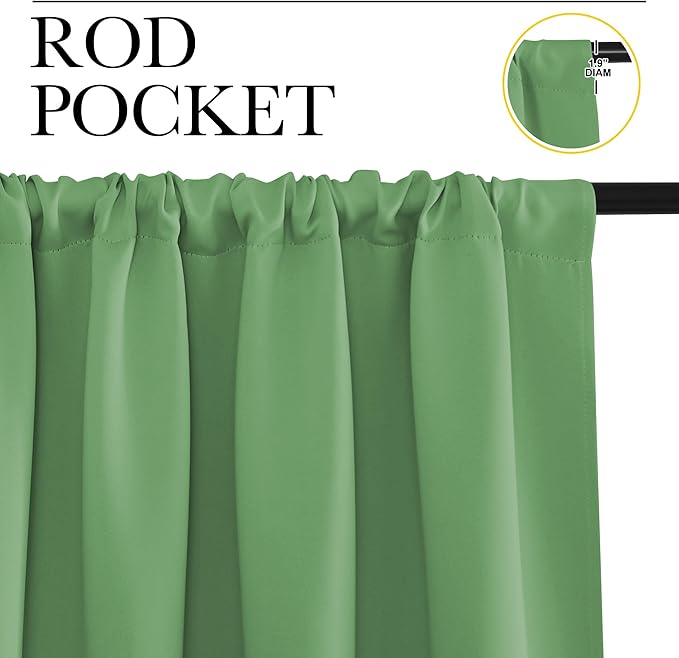 NICETOWN RV Bunk Curtains, Froest Green, 2 Panels, W42 x L30 -Inch, Kitchen