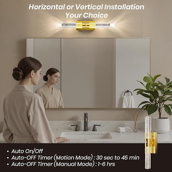 IRONPAX Wall Sconces Battery Operated Set of 2, Wireless Rechargeable Wall