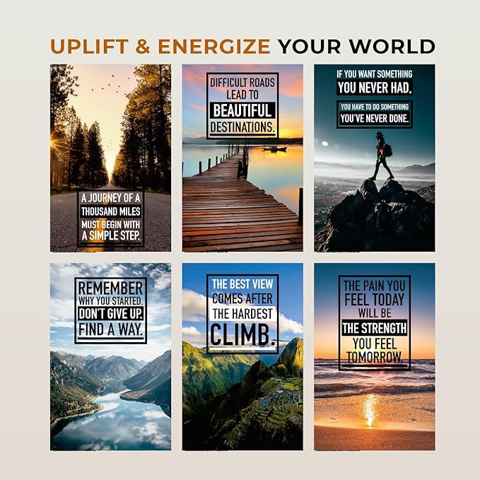 Oversized 17x24 Motivational Posters Set of 6