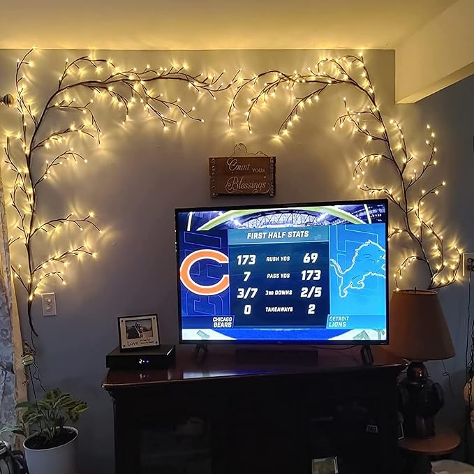 Enchanted Willow Vine Lights for Wall: 7.5FT led Twinkling Tree Branch Light