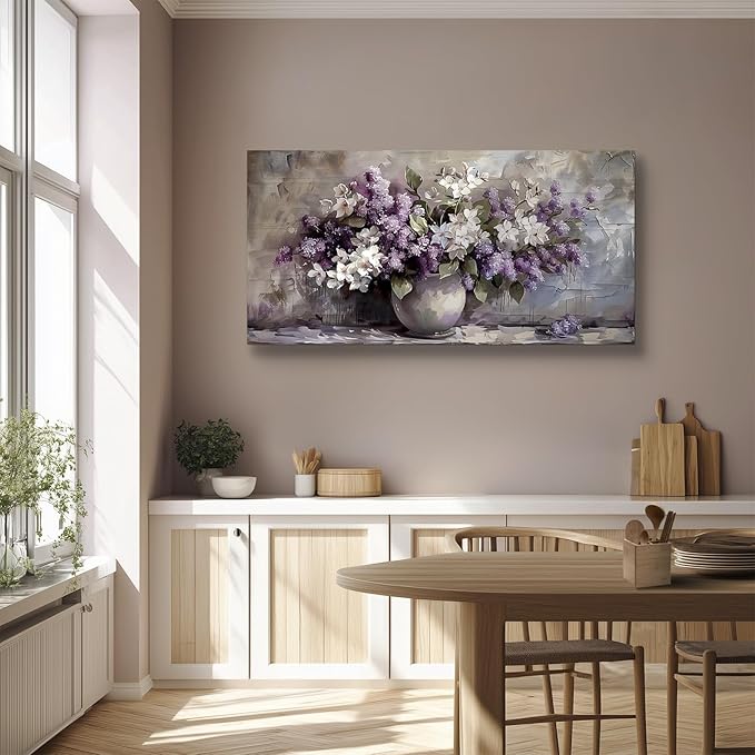 SERIMINO Large Wall Art for Living Room, Still Life Flowers Canvas Prints