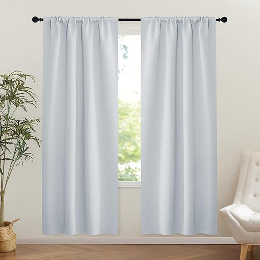 NICETOWN 1 Panel Room Darkening French Door Curtain, Thermal Insulated Front