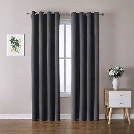 ChrisDowa Blackout Curtains 102 Inches Long 2 Panels Set