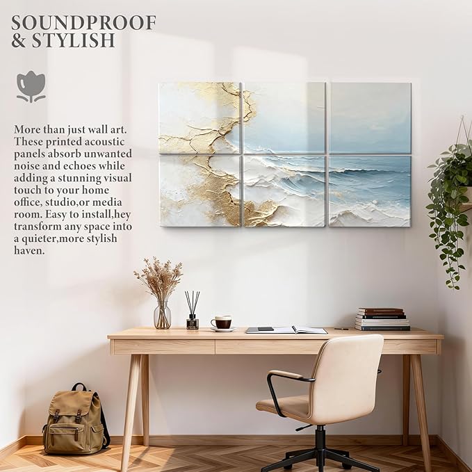 JBER Acoustical Wall Panels, 47.2×27 Inches Art Acoustic Panels, Decorative