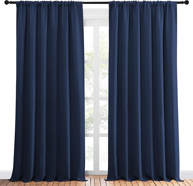 NICETOWN Living Room Curtains, Home Decorations Thermal Insulated Solid Rod