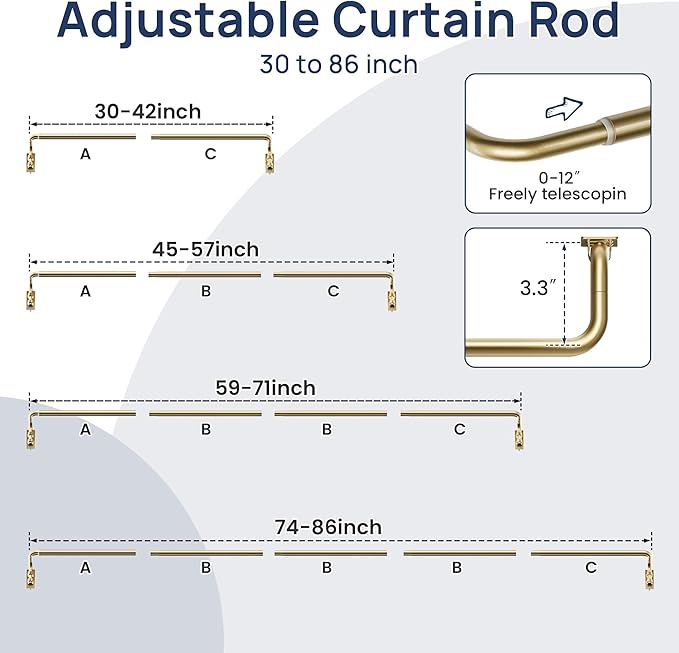 ENJOYBASICS Blackout Curtain rod