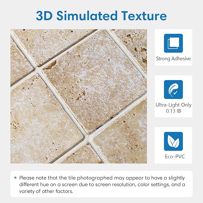 COMSTICKC Peel and Stick Faux Stone Wall Sticker Wall Panels, Not Real Stone