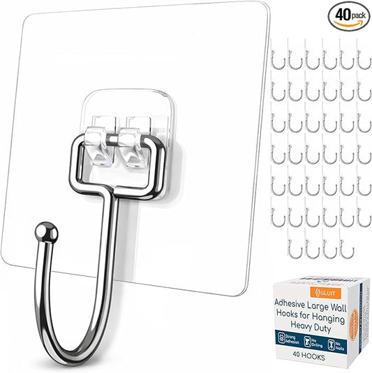 GLUIT Adhesive Large Wall Hooks