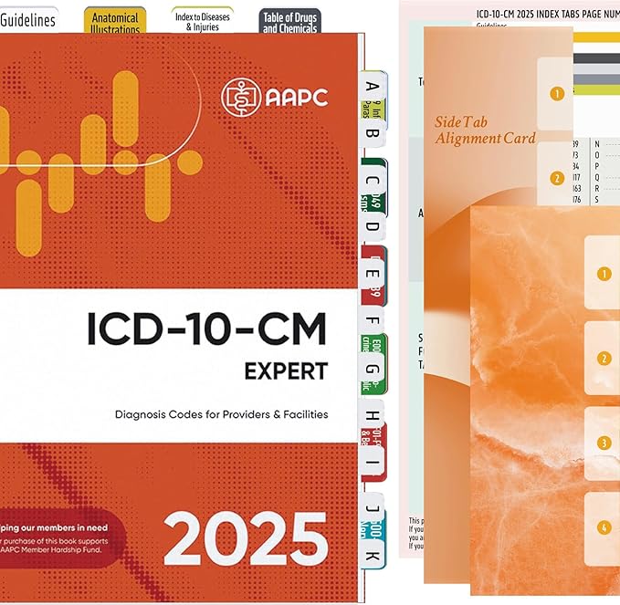Index Tabs for ICD-10-CM 2025 Expert Codebook - Easy Navigation for Medical Coding Books (for AAPC Version)