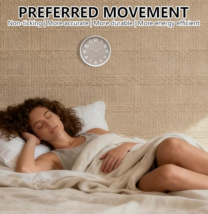 8 Inch Modern Wall Clocks Battery Operated