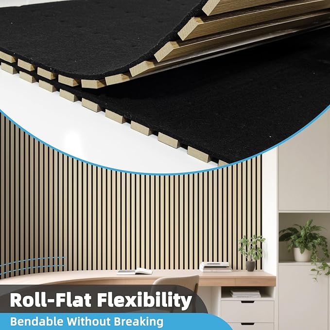 Art3d 2-Pack Acoustic Wood Slat Wall Panel