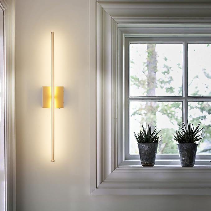 KARTOOSH 28.3 Inch 9 RGB Color Battery Operated Wireless Wall Sconces Set of Two