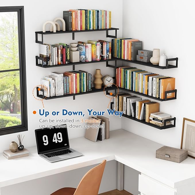 Harwaya Large Floating Book Shelves