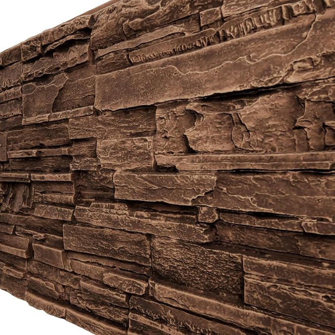 EverStone Cascade Faux Stone Panel, 48 5/8"W x 24 3/4"H x 1 1/4"D, Arizona Color