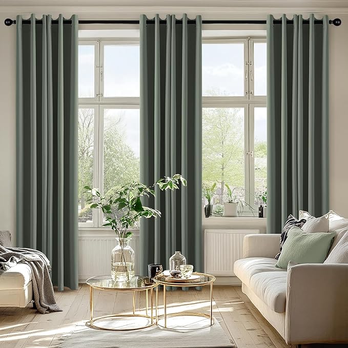MIULEE Blackout Curtains for Bedroom Living Room 2 Panels, Thermal Insulated