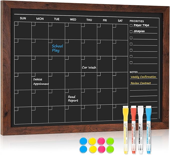 4 THOUGHT Monthly Calendar Chalkboard