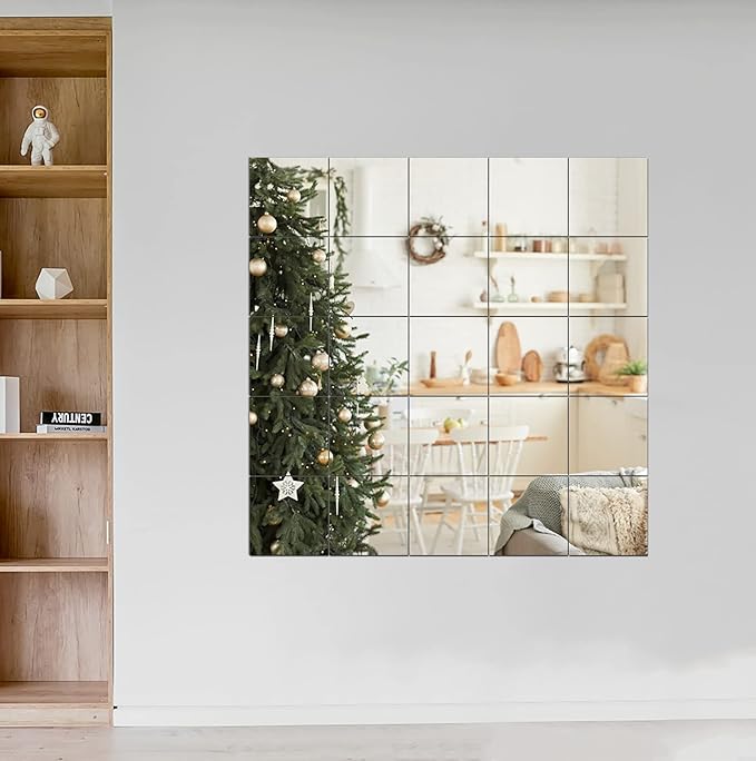 TRAHOME Home Gym Mirror Tiles for Wall, Living Room, Over The Door