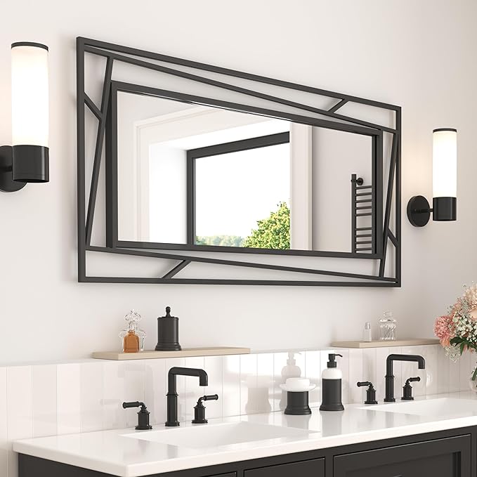 Rectangular Wall Mirror, Hang Horizontally or Vertically