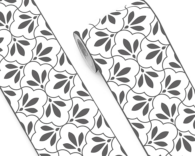 FLFK Wallpaper Border Black and White Patterns Peel and Stick Wall Border Self