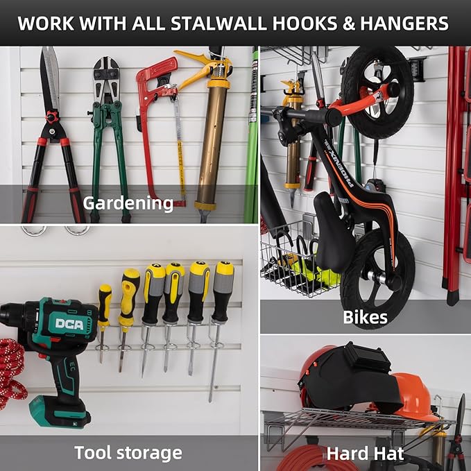 Slatwall Panels 4'x8' Garage Slat Wall Storage Systems Garage Wall Organizer