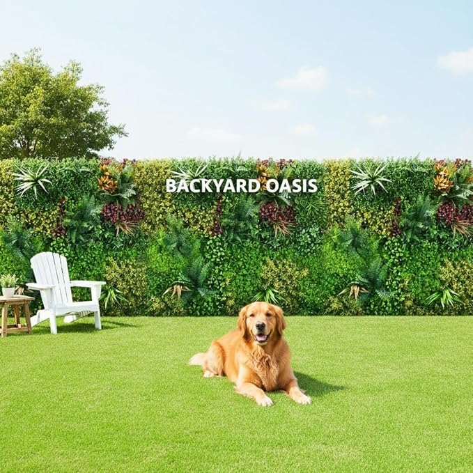 Artificial Grass Wall Backdrop Panels, Faux Boxwood Panels