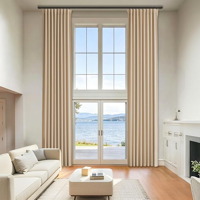Ceiling Pinch Pleated Blackout Curtains & Drapes