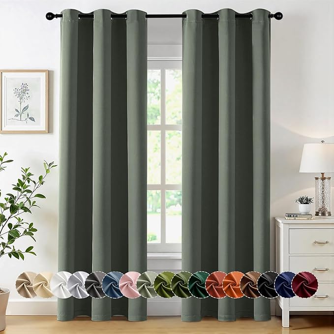 MIULEE Blackout Curtains for Bedroom Living Room 2 Panels, Thermal Insulated