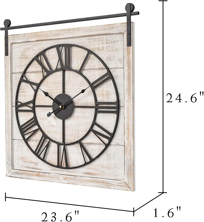 Vintage Barn Door Wall Clock