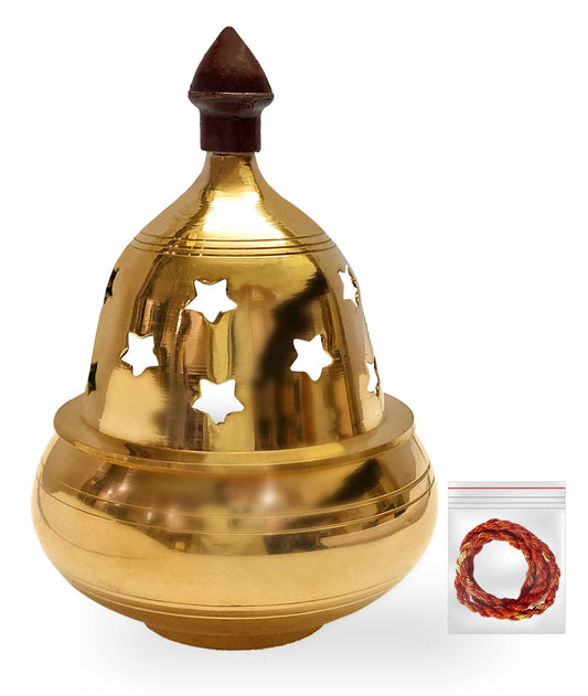 Craftsman Brass Akhand Diya Decorative Oil Lamp Extra Large Golden Pooja Deepak Tea Light Holder Indian Gift Item